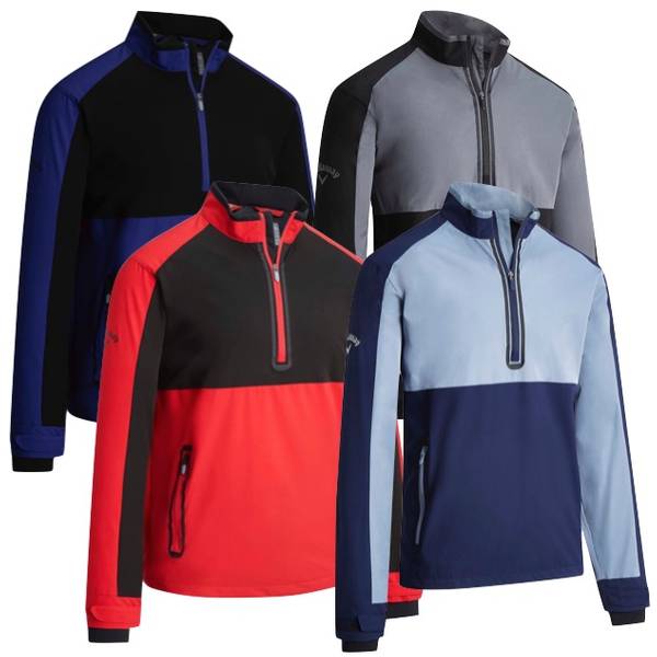 Callaway Mens 1/4 Zip Block Golf Wind Jacket